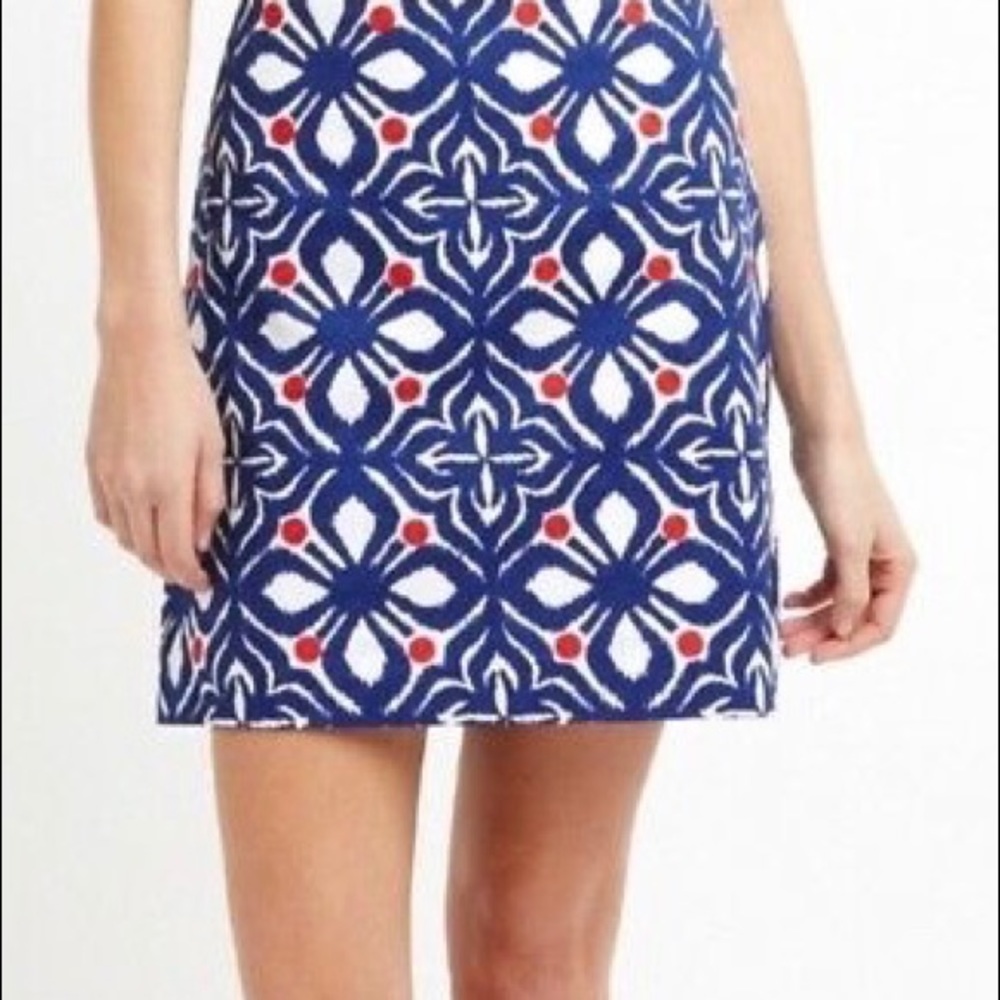 Vineyard Vines skirt navy red embroidered size 2